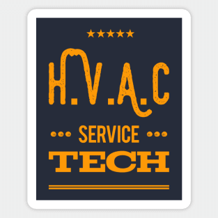 Five Stars Hvac Service Tech Magnet